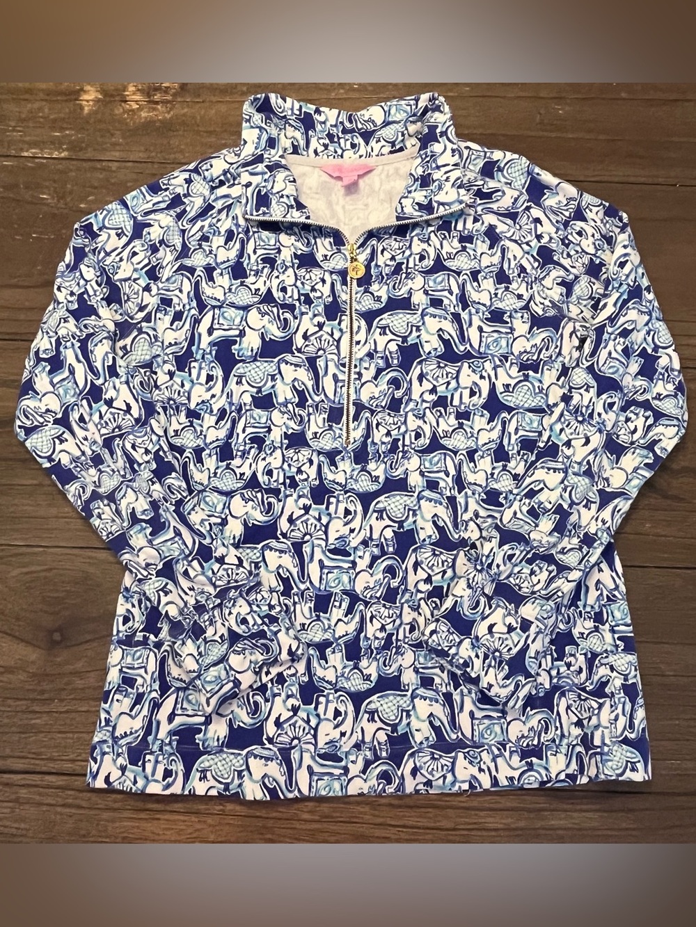 Lilly Pulitzer Skipper Pullover Get Trunky Top Womens Medium